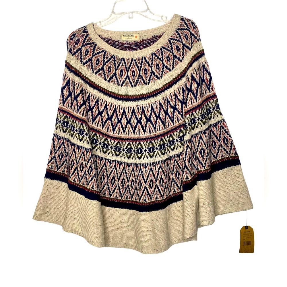 Ruff Hewn Women’s Poncho Sz L - Picture 3 of 6